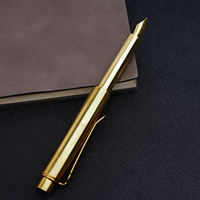 Bolígrafo Táctico Retro de Latón Macizo, Instrumento de Escritura Resistente para Bolsillo, Herramienta Manual EDC para Exteriores con Clip