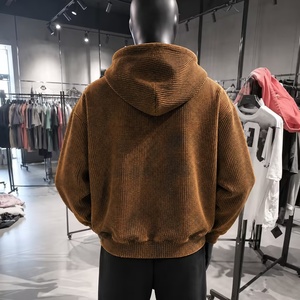 Sudadera con capucha para <span class=keywords><strong>hombre</strong></span>, personalizada, de algodón, térmica, extragrande, de alto gramaje, con cremallera, de punto gofrado, lisa, estilo vintage, desgastada y con lavado ácido - Product Image 4
