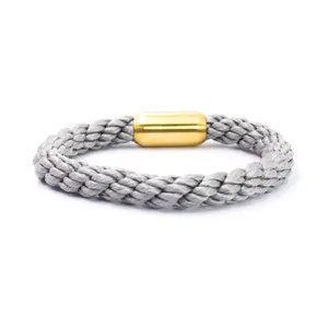 bracelet hommes d&#39;origine or croix Suppliers-Bracelet tressé or pour homme, fermoir magnétique porte-bonheur, en corde, populaire de l'allemagne