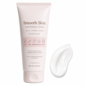 Crème dépilatoire douce, rapide, indolore, longue durée, à base de plantes, pour la zone du bikini, le corps et le visage, pour peaux sensibles - Product Image 1