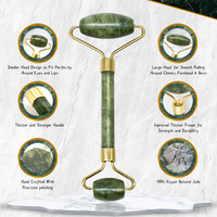 Approvisionnement d'usine en gros beauté naturelle quartz jade rouleau gua sha ensemble massage du visage jade rouleau