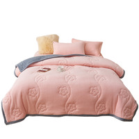 Ensemble de literie en gros Couette de luxe 4 pièces Ensemble de couette drap plat Ensemble de couette d'hiver en flanelle
