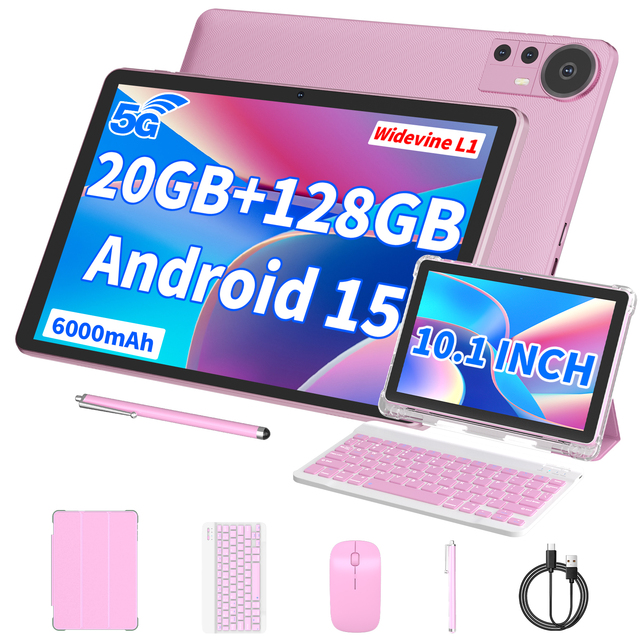 OEM New Wholesale 10.1 Inch Android 15.0 Wi-Fi Kids Tablet PC 128GB ROM 6000mAh Battery Quad Core Educational Learning Pad