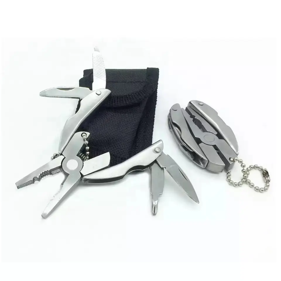 Stainless Steel Outdoor Portable Multitool Pliers Knife Keychain Screwdriver Multi Tools Mini Pliers Multi Tool