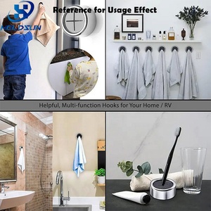 Ganci Portasciugamani <span class=keywords><strong>da</strong></span> Cucina Multifunzionali in Acciaio Inox, Autoadesivi, Senza Forature, Resistenti, per Uso Domestico - Product Image 6