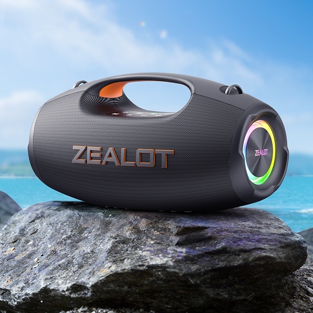 Zealot S86 60W RGB LED Light Portable Speaker with TF Card Battery IPX6 Waterproof Support for Home Theatre & Outdoor Use