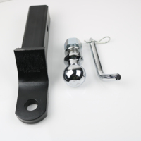 Yikun Nouveau support de boule d'attelage robuste en acier au carbone haute résistance de 2 pouces pour Hilux pour Isuzu D-Max 6000 lb, antirouille, noir brillant