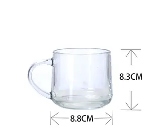 Support Customization Colored High Quality Glass Water Cup Glass Mug Household Fruit Juice Drink Office Coffee Cup