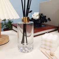 Bouteille diffuseur en verre cylindrique 200 ml, bouchon mat, gravure personnalisée, vide, pour diffuseur de parfum à bâtonnets – Vente en gros
