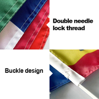 Produit promotionnel 30x45 drapeaux des émirats arabes unis dubaï drapeau de l'équipe de Football drapeau de voiture drapeau d'activité avec mât