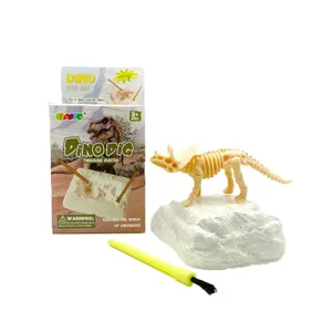 2023新考古工具包恐龙骨骼挖掘工具包化石玩具套装儿童教育挖掘十几个玩具挖掘恐龙