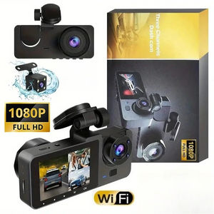 Kamera Dasbor WiFi 1080P Kamera Tampak Belakang Nirkabel Perekam Video <span class=keywords><strong>DVR</strong></span> Mobil Penglihatan Malam IR GPS MicroSD Kotak Hitam Kendaraan Perjalanan Harian - Product Image 1