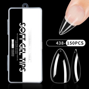 Puntas de <span class=keywords><strong>Uñas</strong></span> de Gel Suave Ultrafinas para Extensión, 150 Unidades, Marca Privada, Cobertura Completa, Almendradas, Cortas, Cuadradas, para Venta al por Mayor en Salones - Product Image 5