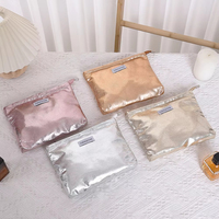 Nouveau Style Pu brillant paillettes voyage stockage toilette maquillage sac en cuir femmes à la mode Durable fermeture éclair pochette cosmétique sac