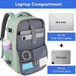 Grand sac à dos de voyage pour femme, sac à dos de cabine approuvé par les compagnies aériennes, sac à dos imperméable pour ordinateur portable 17 pouces, sac de voyage pour week-end - Product Image 3