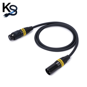 KESHI 1 מטר כבלי אודיו קואקסיאליים קו מיקסר XLR כבל זכר-נקבה 3 פינים מוליך נחושת חשוף PVC מיקרופון מיגון צמה 1080p - Product Image 1