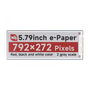 Módulo de papel electrónico de 5,79 pulgadas (B), pantalla de tinta electrónica, 792x272, Rojo/Negro/Blanco, Interfaz SPI - Product Image 6