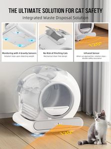 Caja de arena autolimpiable para gatos, <span class=keywords><strong>arenero</strong></span> <span class=keywords><strong>cerrado</strong></span>, caja de arena automática para gatos - Product Image 3