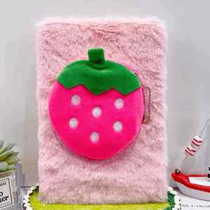 2022 Pineapple Watermelon <b>Pattern</b> Hardcover Plush Cover Notebook with Customized Color and Bag - Product Image 5