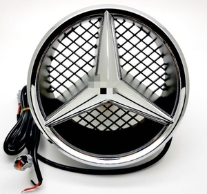 Pour Benz <span class=keywords><strong>A</strong></span> B C <span class=keywords><strong>E</strong></span> GLK ML 5D, lumières LED de logo de voiture éclairées, W205 W213 W204, logo <span class=keywords><strong>d</strong></span>'étoile de calandre avant de voiture, lumière - Product Image 3