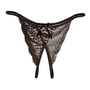 Grosir Lingerie Transparan G-string Renda G-string Wanita Celana Dalam Seksi Hitam Dalam Gambar Thong Wanita