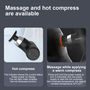 مسدس تدليك احترافي جديد للتسخين والتبريد مع ضاغط صغير محمول متعدد الرؤوس للتدليك العميق للأنسجة - Product Image 6