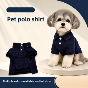 Camiseta Polo para Mascotas de Polialgodón Suave, Transpirable, de Algodón Piqué, Informal, para Perros y Gatos Pequeños y Medianos, para Uso Diario en Todas las Estaciones - Product Image 1