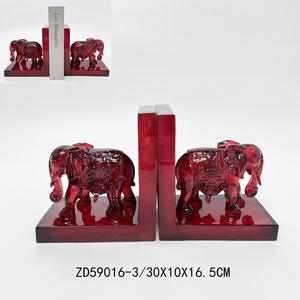 Serre-livres décoratif d'art moderne en résine artisanale Décoration de table transparente en résine Serre-livres en forme d'éléphant de <span class=keywords><strong>sirène</strong></span> - Product Image 2