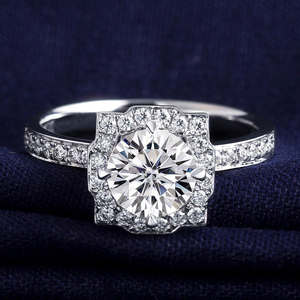 Wholesale Supply Unisex 925 Silver Diamond <b>Pearl</b> <b>Ring</b> High Polish Finish Luxury IGI Certified Wedding Jewelry Fashion Wear Sale - Product Image 3