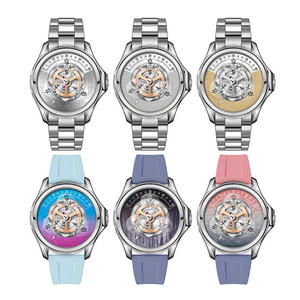 โรงงาน OEM รับผลิตนาฬิกาแบบกำหนดเองพร้อมโลโก้ นาฬิกาอัตโนมัติ Microbrands รุ่น Wandering Watch ดีไซน์โดดเด่น หน้าปัดไล่เฉดสี สายซิลิโคน รุ่น SM1028 - Product Image 3