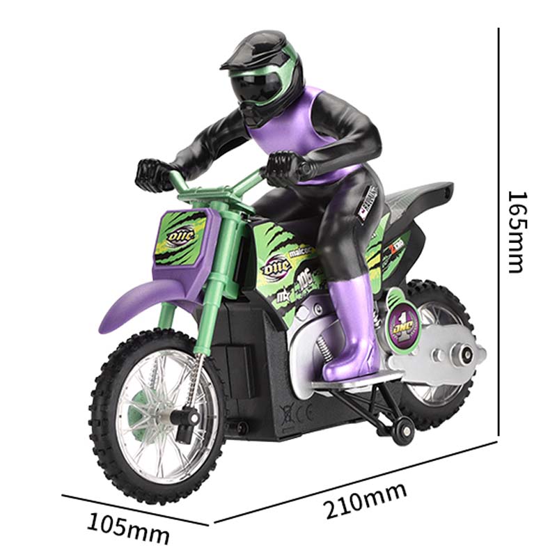 Crazon 1:18 Mini Stunt Motorbike Toys - 4CH RC Drift Motorcycle