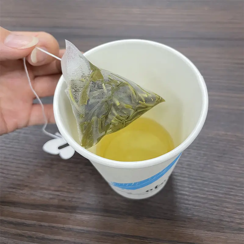 Пользовательская упаковка пустые чайные пакеты пла с ниткой биоразлагаемые мешочки для фильтров одноразовые чайные пакеты