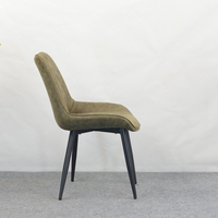 Chaises de salle à manger en velours moderne de luxe, design ergonomique, pieds en métal légers et portables, pour l'ameublement de la maison