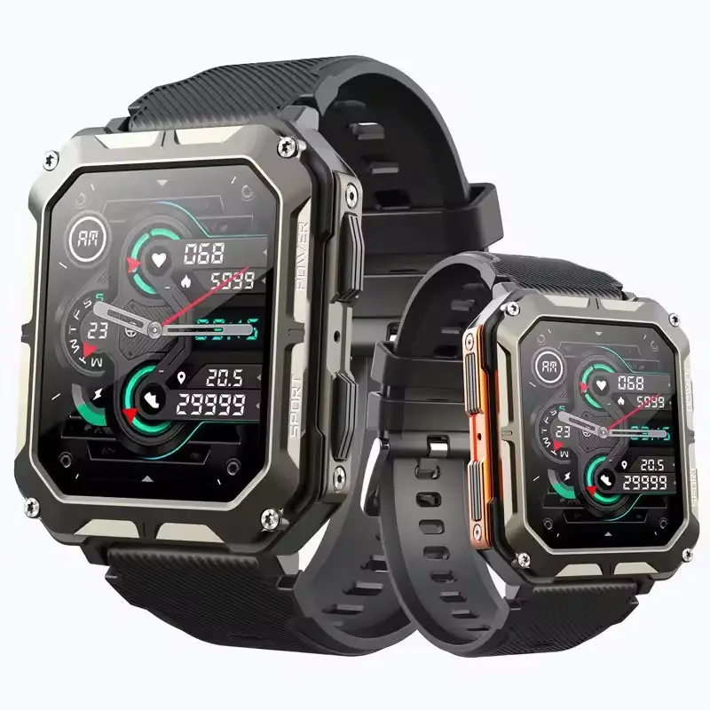 Outdoor C20 Pro Smart Watches For Men 1.83 Inch Bt Ip68 Touch Screen Sport Mode Healthy Monitor Relojes Inteligente Smartwatch