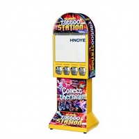 Distributeur automatique d'autocollants de tatouage style japonais à 4 sorties, fonctionnant à pièces et avec distributeur de cartes, pour centre de jeux