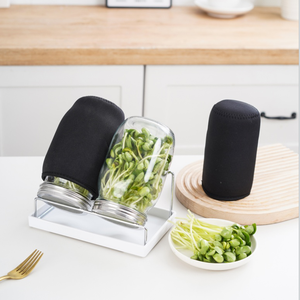 Set <span class=keywords><strong>di</strong></span> 2 vasetti <span class=keywords><strong>di</strong></span> <span class=keywords><strong>vetro</strong></span> a bocca larga da litro in plastica con Design speciale Set <span class=keywords><strong>di</strong></span> Sprouter per Broccoli <span class=keywords><strong>di</strong></span> fagioli Mung cibo cucina usa omaggi - Product Image 2