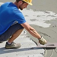 Truelle de finition pour béton 11,8x3,8 pouces, en acier inoxydable de qualité supérieure, outil de maçonnerie pour tous les besoins de finition en construction, outils pour cloisons sèches