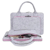 Vente en gros de housse pour ordinateur portable personnalisée avec logo, 15,6 pouces, étanche, en feutre, sacoche pour ordinateur portable pour les voyages d'affaires