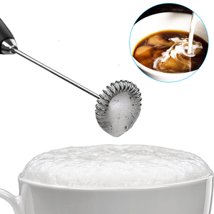 Espumador de Leche Electrónico de 2 Velocidades, Color Negro, para Café, Latte y Capuchino, Espumador de Leche de Acero Inoxidable con Base y Funciona con Pilas - Product Image 3