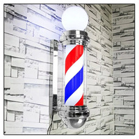 Luminaire rotatif moderne et minimaliste pour salon de coiffure, fixation murale ; Ampoule en forme de couvercle de pot électroplaqué, sphère en acrylique plexiglas ; Fabriqué