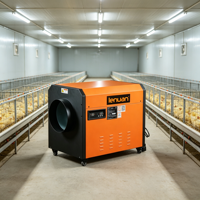 LN120LPTE-F Chauffage professionnel au gaz pour poussins, équipement d'élevage avicole pour poulaillers, chauffage au propane à air forcé
