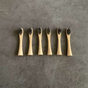 Recambio de cepillo de dientes eléctrico de bambú para <span class=keywords><strong>Philips</strong></span>, cepillo de dientes eléctrico de carbón vegetal Biodegradable, brillante y suave - Product Image 4