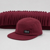 Casquette de course personnalisée à 5 panneaux 100 % nylon avec logo tissé, séchage rapide, respirante, imperméable, pour le camping et le sport