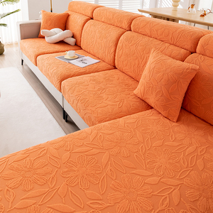 Housse <span class=keywords><strong>de</strong></span> canapé extensible en velours Jacquard Couverture complète Protecteur <span class=keywords><strong>de</strong></span> canapé universel toutes saisons résistant aux rayures pour chat - Product Image 2