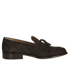 Mocasines Kebo para hombre, de gamuza negra con borlas, estilo slip-on, para vestir. - Product Image 4