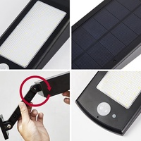 Applique murale solaire à détecteur de mouvement, angle réglable IP65, lampe de sécurité extérieure étanche pour jardin, rue et nuit, lampes solaires