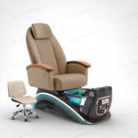 Nuevos muebles de salón de uñas, sillas de pedicura modernas de lujo, plataforma blanca, silla de masaje para manicura y pedicura, Spa de pies