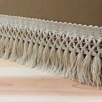 Fabrication de 10cm de Long Beige Blanc Coton Gland Frange pour Tapis Tapis Maison Textile Décoration