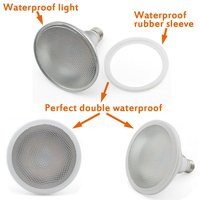 Ampoule LED E27 IP65 étanche RGB 15W 20W, moderne en aluminium Par38 AC85-265V, durable et élégante, pour montage en surface à la maison ou au bureau