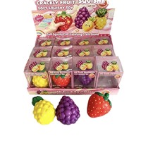 Jouets Squishy en stock de 8 cm : Fraise, Raisin, Pêche – Jouets Taba Souples et Moelleux